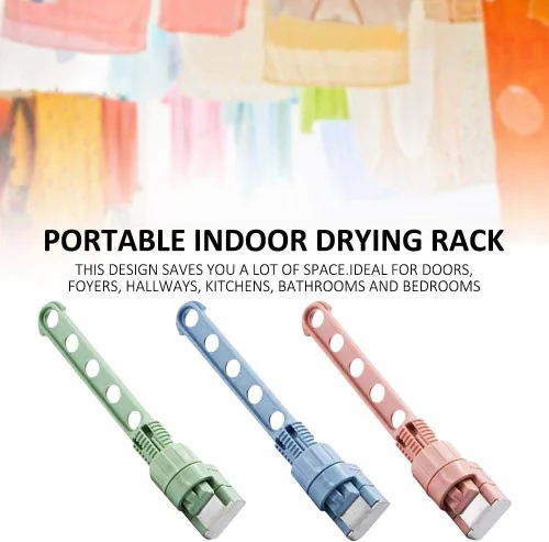 Vista 5 de Percha de plástico de gran capacidad, plegable, portátil, diseño elegante, fácil de instalar, multiusos
