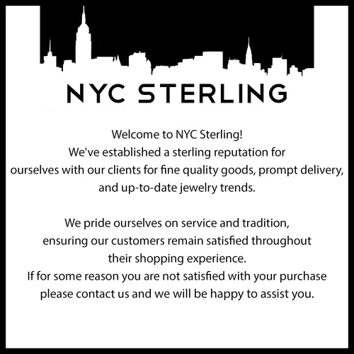 Vista 2 de NYC Sterling Collar unisex de plata de ley chapado en oro con rosario