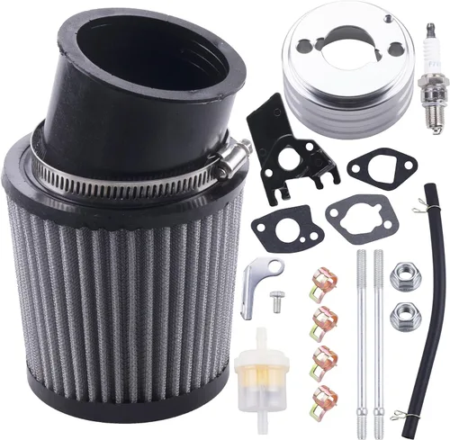 Vista 8 de Kit de Adaptador de Filtro de Aire de Carburador Mejorado de Alto Rendimiento con Bujía de Admisión Compatible con Predator 212cc 6.5 Hp Honda Gx160