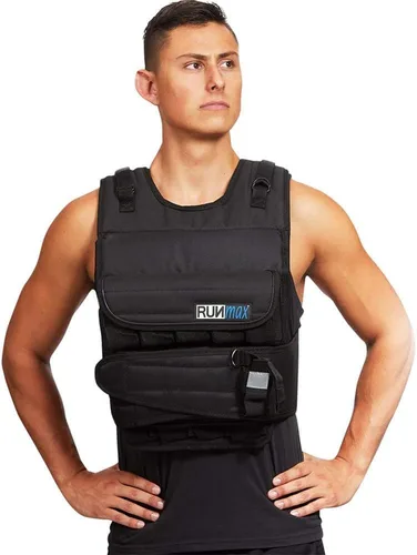 Vista 12 de RUNmax Chaleco con peso ajustable de 20 libras a 150 libras con opción de hombreras para hombres y mujeres
