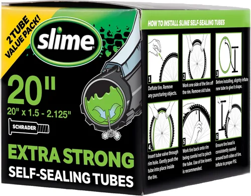 Vista 16 de Slime 30051 Tubo interior de bicicleta con sellador de pinchazos Slime extra fuerte, autosellante, evita y repara, válvula Schrader, 16 pulgadas x