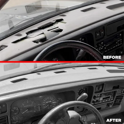 Vista 7 de DashSkin Cubierta moldeada para salpicadero compatible con Dodge Ram 1500 2500 y 3500 94-97 en color negro, fabricada en los Estados Unidos