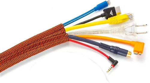 Vista 17 de Cable Management - Telar de cables de 3 a 12 pulgadas, tubería dividida para cables en el suelo, protectores de cables contra cables de masticación