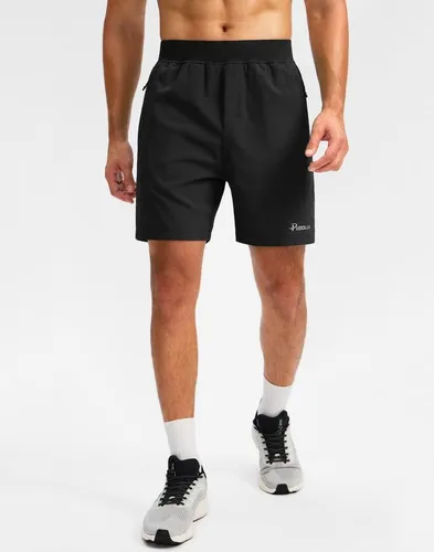 Vista 2 de Pudolla Pantalones cortos de entrenamiento para hombre con 3 bolsillos con cremallera, ligeros de 7 pulgadas, pantalones cortos de gimnasio