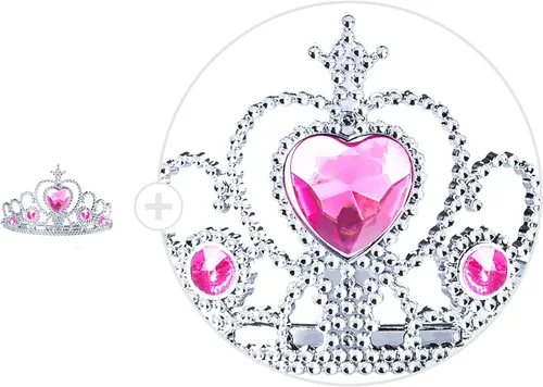Vista 2 de Conjunto de accesorios de disfraz de princesa para niñas pequeñas vestido de fiesta
