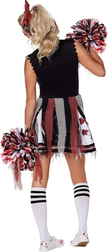 Vista 2 de Spirit Halloween Disfraz de animadora zombi para adultos, disfraz de zombi, traje de animadora