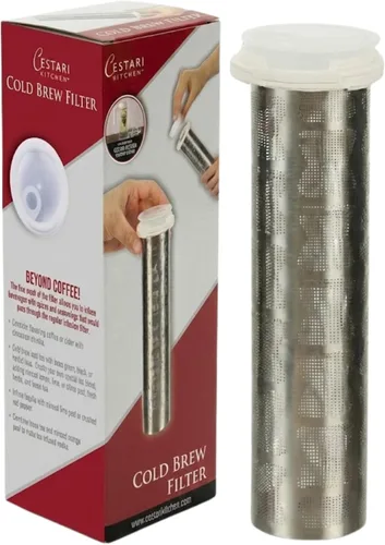Vista 5 de Infusor de café y té reutilizable para café y té Disfruta de café frío suave, té suelto, sidra especiada + bebidas Accesorio de malla de nailon
