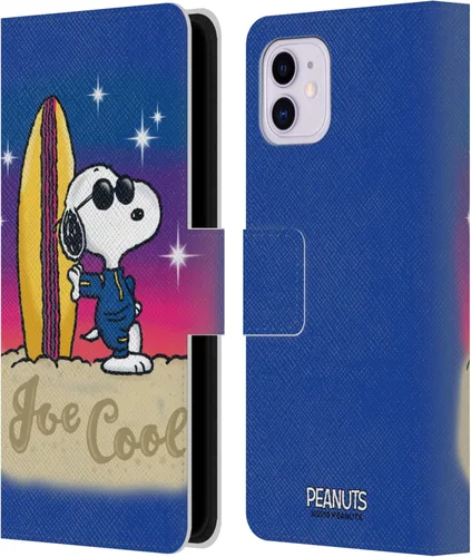 Vista 72 de Head Case Designs Funda de piel con licencia oficial de Peanuts Beach Surf Snoopy Boardwalk Airbrush compatible con Apple iPhone 11
