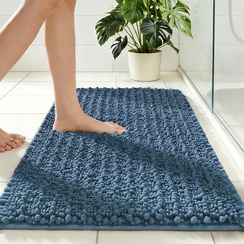 Vista 21 de Disolla Alfombra de baño pequeña, antideslizante, lavable, color beige, 17 x 24 pulgadas, súper absorbente, suave, alfombra de baño de felpilla
