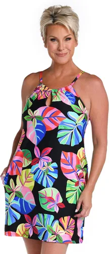 Vista 6 de 24th & Ocean Vestido de cuello alto para mujer Aguamarina/ Ibiza Palms