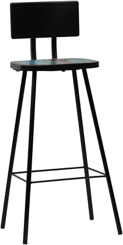 Vista 8 de sillas de bar, taburetes de bar, taburetes de bar, mesa de bar, sillas para barra de cocina, taburetes de bar 4 piezas sólido recuperado taburete