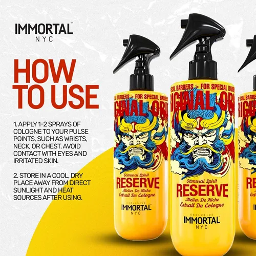Vista 5 de Immortal NYC, Spray para después del afeitado y bálsamo para hombres, fórmula hidratante y calmante para después del afeitado y colonia, 17 onzas