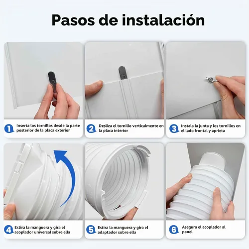 Vista 9 de Kit de ventilación portátil de ventana de CA con manguera