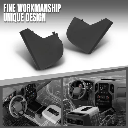 Vista 5 de G-PLUS Panel de extensión de consola central izquierdo y derecho compatible con DODGE RAM 1500/2010-2012 DODGE RAM 2500 3500 2009-2012