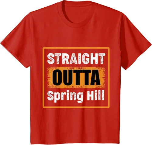 Vista 3 de Straight Outta Spring Hill Tennessee USA - Camiseta de humor vintage, Negro