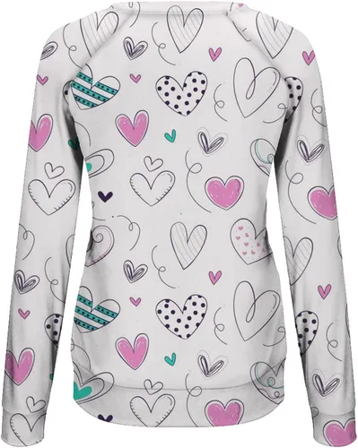 Vista 53 de Sudadera de manga larga con estampado de leopardo y corazón para mujer, para el día de San Valentín, sin botones, para niñas, regalos