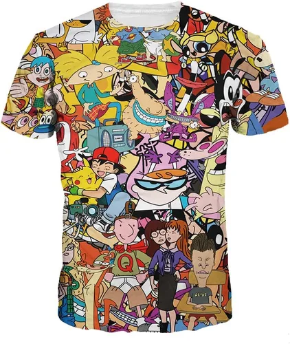 Vista 2 de Azuki Camisetas de manga corta con estampado 3D unisex - Talla para hombre, Imagen 008