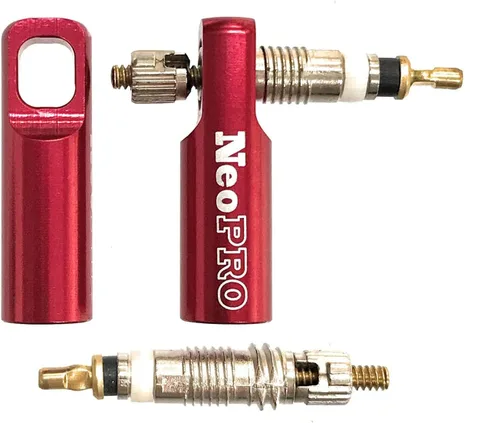 Vista 7 de NeoPRO Bike Presta tapa de válvula con kit de función de extracción de núcleo de válvula, cubiertas antipolvo para neumáticos
