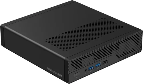 Vista 11 de MINISFORUM MS-A1 Mini Estación de Trabajo Barebone Mini PC, Salida Triple 4K HDMI DP USB-C, 4X Ranura SSD PCIe, 2X Puerto Ethernet 2.5G, 4X USB