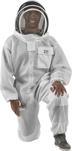 Vista 5 de Bees & Co Traje de apicultor ultraligero U84 con velo de esgrima
