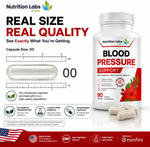 Vista 6 de Suplemento de apoyo para la presión arterial para la presión arterial para la salud cardíaca, apoya la presión arterial y la circularidad saludable