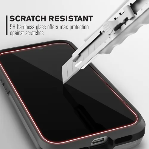 Vista 8 de VENA Protector de pantalla de vidrio templado de privacidad de 2 vías compatible con Apple iPhone 15 Pro Max (6.7 pulgadas) – 3 paquetes