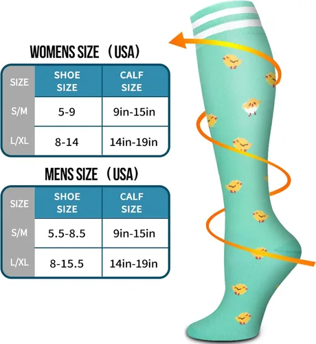 Vista 7 de Paquete de 6calcetines de compresión, con cobre, para mujeres y hombres, el mejor apoyo para médicos, correr, enfermería, atletismo
