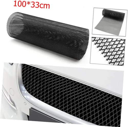 Vista 3 de Parrilla de coche de malla de aleación de aluminio negro Parachoques automotriz inserto con patrón ligero protector de malla frontal