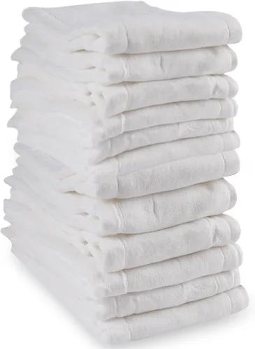 Vista 7 de Fasoar - Pañales predoblados de tela – 100% algodón premium sin blanquear, 3 capas lavables para bebés a niños – multiuso (10-35 libras) 5/6/10/12