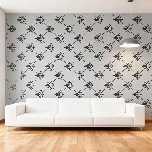Vista 5 de TIAMECH Plantilla A4 reutilizable de líneas de símbolos pequeños para pintar, plantilla de capas de textura de cuadrícula, arte de pared
