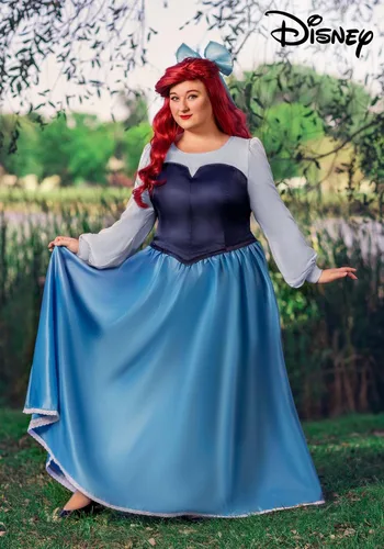Vista 2 de Disfraz de vestido azul Ariel de The Little Mermaid talla grande