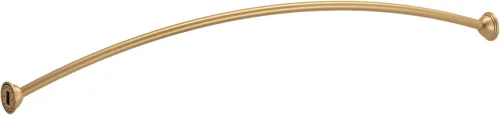 Vista 2 de Moen Barra de cortina de ducha única de montaje fijo curvada de longitud ajustable dorada bronceada para baño, CSR2160BZG Bronce dorado