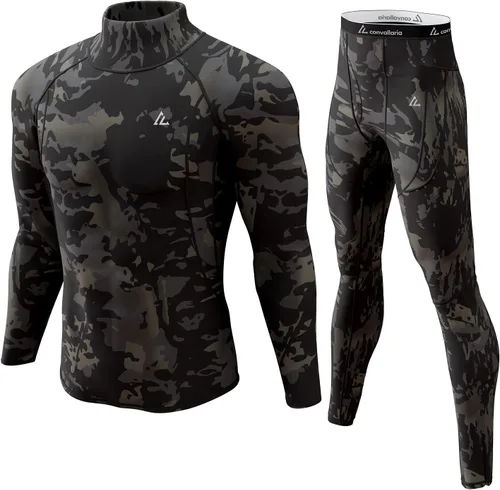 Vista 94 de Conjunto de ropa interior térmica para hombre, ropa interior larga 1#verde militar