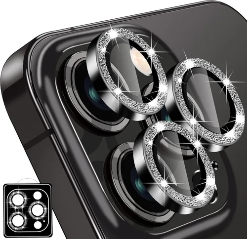 Vista 97 de Compatible con iPhone 13 Pro para iPhone 13 Pro Max, protector de lente de cámara antiarañazos, vidrio templado 9H, protector de cámara de metal a
