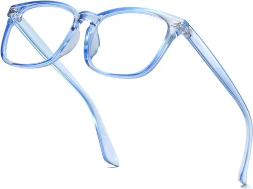 Vista 17 de Gafas cuadradas unisex con estilo sin receta Negro