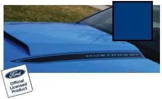 Vista 6 de Pegatina gráfica para Ford Mustang Hood Spear Cowl Stripe - LOB (compatible con 2010-2012) [Juego de 2 unidades), Negro (Mate)