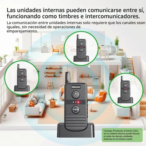 Vista 5 de Timbre inalámbrico, intercomunicadores inalámbricos para el hogar