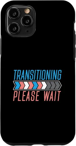 Vista 29 de Funda transgénero LGBTQ para iPhone 16 Transitioning Please Wait Rainbow Pride