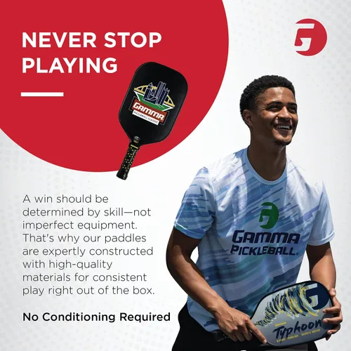 Vista 6 de Gamma Made in The USA Pickleball Paddles, NeuCore & Sensa Polycore Technology, Textured Graphite, Honeycomb Grip, USAPA Approved, Additional Power &