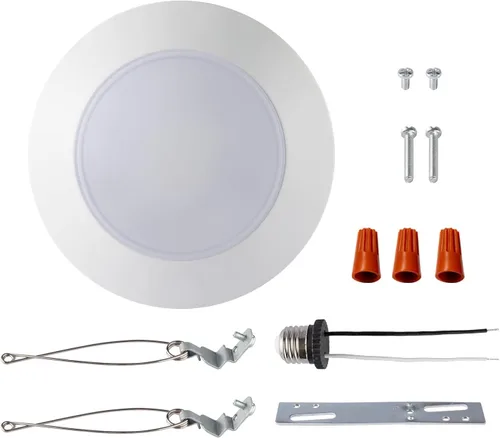 Vista 4 de Luz de disco LED de montaje empotrado de 7.5 pulgadas para latas empotradas de 5/6 pulgadas o caja J de 4 pulgadas, CRI90, 1000 lm, 15 W, 5CCT luz