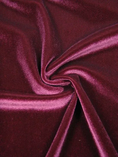 Vista 2 de Tela de poliéster sólido Spandex Velvet 2 Ways Stretch peso medio - por The Yard (negro)
