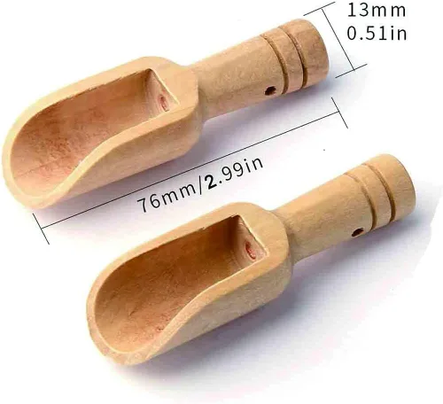 Vista 2 de Arroyner - 20 mini cucharas de madera, mini cucharas de bambú, cucharas de sal para baño, cucharas pequeñas para especias para exfoliantes