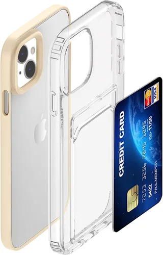 Vista 3 de ZCDAYE Funda para iPhone 13, iPhone 13 (6.1 pulgadas) con tarjetero y funda transparente de TPU suave a prueba de golpes para iPhone 13