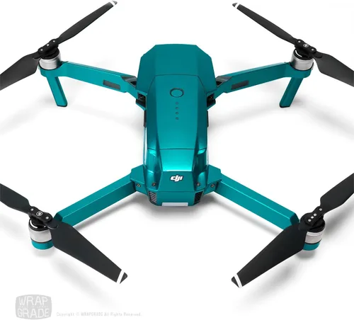 Vista 3 de Wrapgrade Mono Skin para DJI Mavic Pro (azul caribeño)
