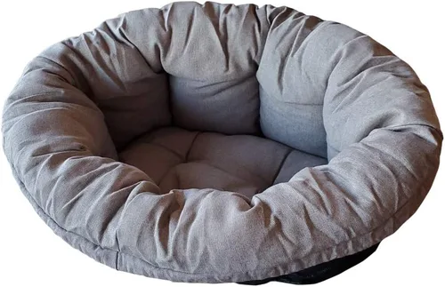 Vista 12 de Ferplast Cojín para cama de perro y gato, 2 fundas de repuesto acolchadas para cama de mascotas, cesta de plástico, algodón suave, lavable, Marrón