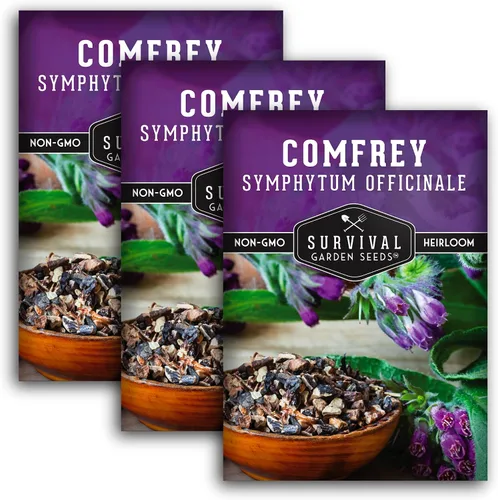 Vista 11 de Semillas de consuelda - Symphytum Officinale - Hierba medicinal perenne (paquete de 1) True Slippery Root for Compost Tea & Natural Skincare