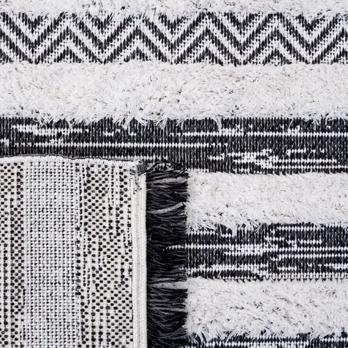 Vista 4 de SAFAVIEH Augustine Collection - Alfombra de pasillo de 2 x 9 pies, diseño de algodón rústico marroquí con flecos, fácil cuidado, ideal para zonas