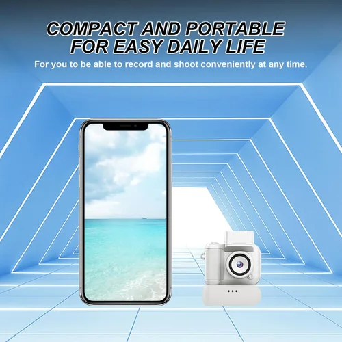 Vista 4 de Mini llavero de cámara retro mini cámara llavero integrado de 32 GB tarjeta de memoria la mejor opción para viajes Vlog fotografía regalos para niña