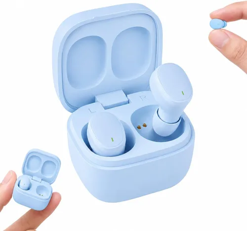Vista 11 de Mini auriculares inalámbricos invisibles, Bluetooth 5.3, micrófono y A-Negro