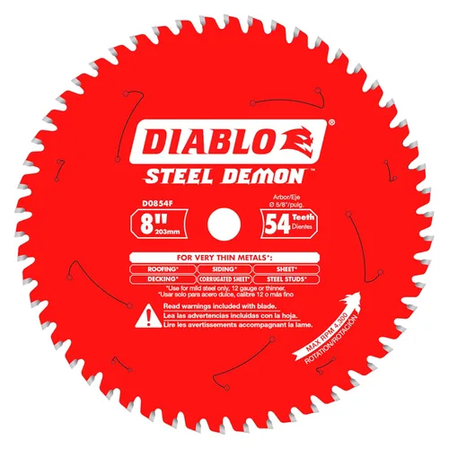 Vista 12 de Diablo Hoja de sierra Demon de acero para metal mediano – 5-1/2 pulgadas de diámetro, 30 dientes TCG, eje de 20 mm, corte de .059 pulgadas, ángulo